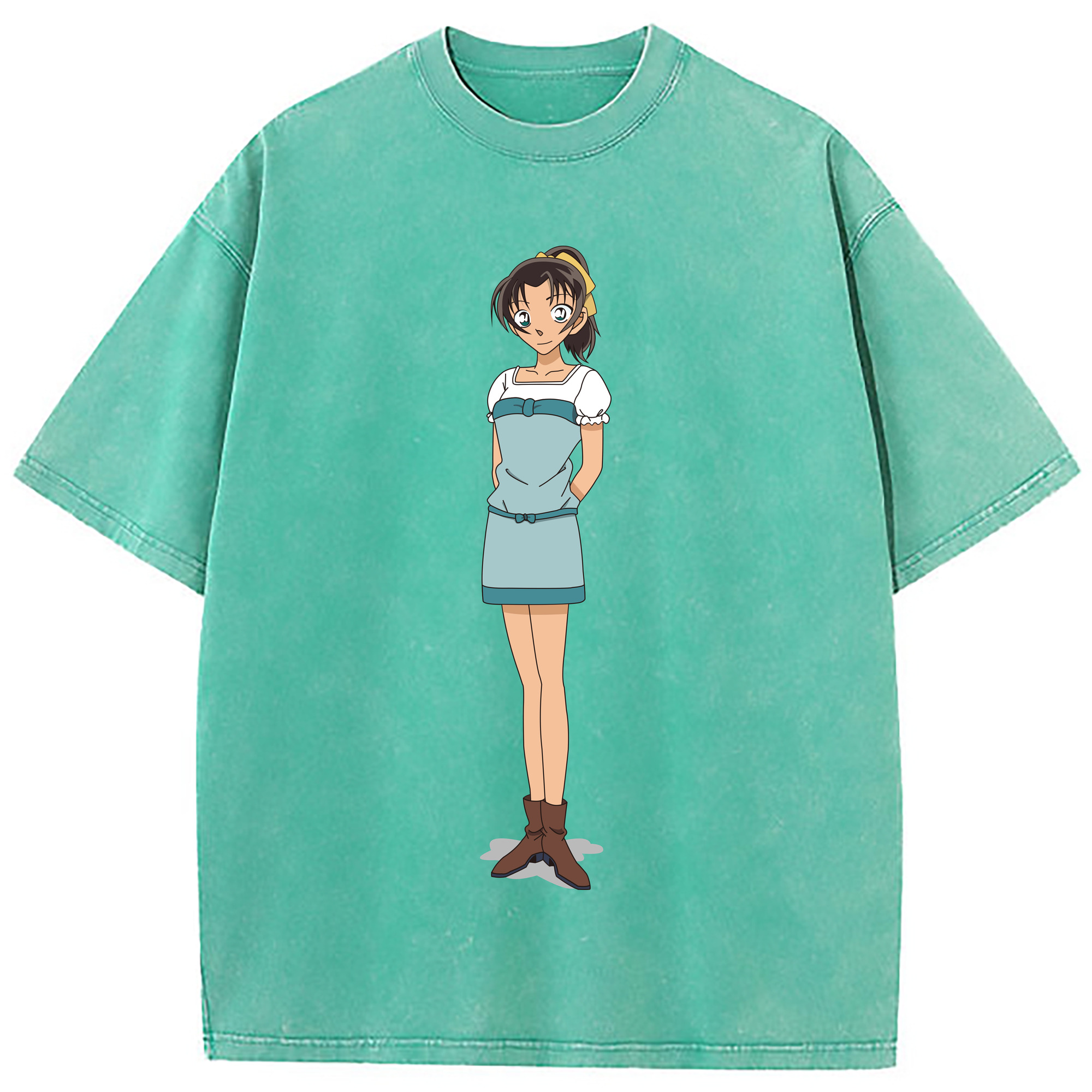 （画像用） 名探偵コナン Detective Conan 綿100% ヴィンテージ風 半袖Tシャツ（フロントプリント）